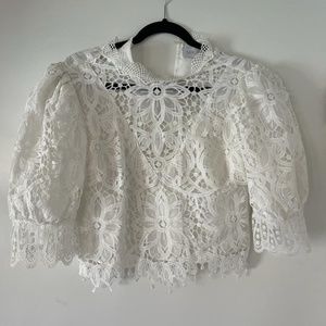 Saylor White lace top